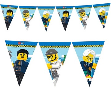 GIRLANDA BANER FLAGI LEGO CITY 230CM-2507