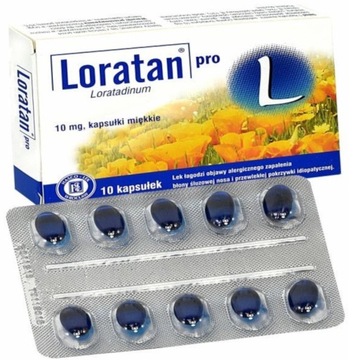 Loratan Pro loratadyna 10mg lek na alergię 10 kaps