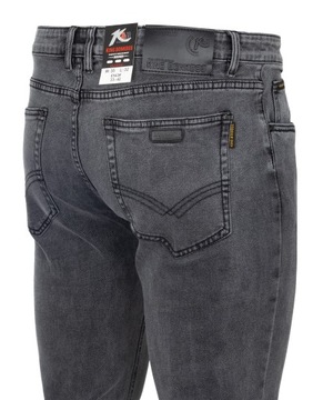 Spodnie męskie jeans W42 108-112cm szare dżinsy