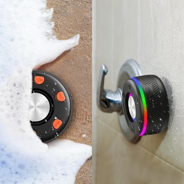 БЕСПРОВОДНАЯ ДУШЕВАЯ КОЛОНКА С ПРИСОСКОЙ, 6 РЕЖИМОВ СВЕТА IPX7