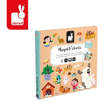 Магнитный пазл Pets Magneti'sstory для детей 3+, Janod