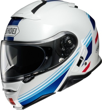 Kask motocyklowy Shoei Neotec II Separator TC-10 biało-niebieski połysk 2XL