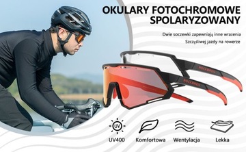 ROCKBROS Спортивные велосипедные очки 2 в 1