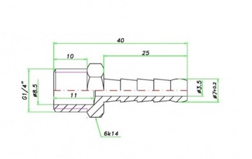 KOŃCÓWKA DO WĘŻA GZ 1/4