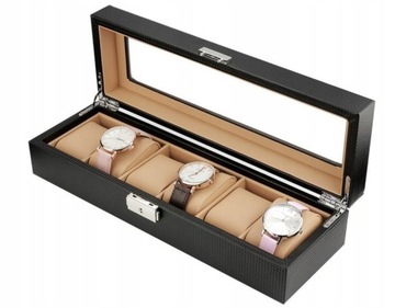 Szkatułka etui kasetka na zegarek zegarki 6 szt KA