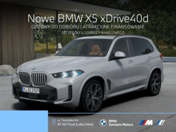 BMW X5 G05 SUV Facelifting 3.0 40d 352KM 2026 BMW X5 xDrive40d 352 KM mHEV - Gotowy do Odbioru - Kamera360 - Hak Holowni