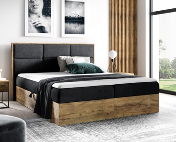 Łóżko podwójne kontynentalne 140 WOOD 2 SYPIALNIA