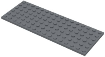 LEGO PŁYTKA 6X16 CIEMNOSZARA NR. 3027 - 1SZT.