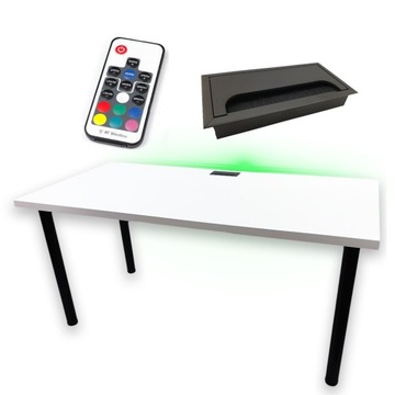 BIURKO GAMINGOWE 120x60x28 LED PRZEPUST PRODUCENT