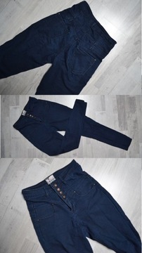 Mega Paka spodnie skinny proste M 7 par czarne jeansowe Denim Co