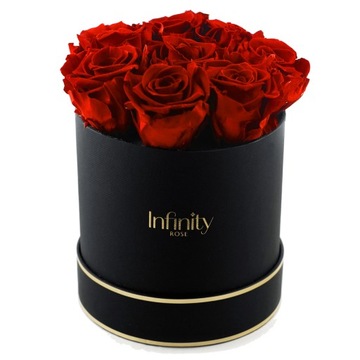 Flower Box Infinity Rose PRAWDZIWE wieczne róże czerwone pachnące