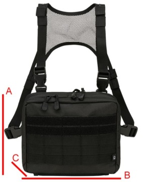 BRANDIT US Cooper Chest Pack тактический военный защитный жилет, черный
