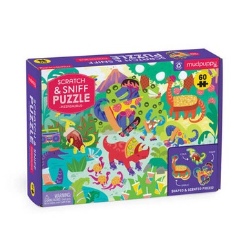 Puzzle sensoryczne/ zapachowe Pizzasaurus 60 elementów 4 lata+, Mudpuppy