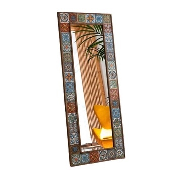 Lustro ścienne z ceramiki prostokąt 60 x 148 cm