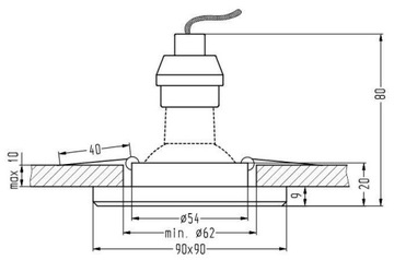 ГАЛОГЕННАЯ ЛАМПА С КВАДРАТНОЙ СИНЕЙ СВЕТОДИОДНОЙ ЛЕНТОЙ