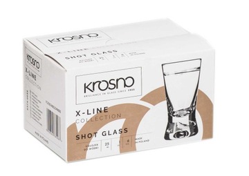 Kieliszki do wódki X 25 ml BASIC 6 sztuk KROSNO