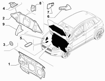 Шумоизоляция и шумоизоляция капота нового Fiat Punto