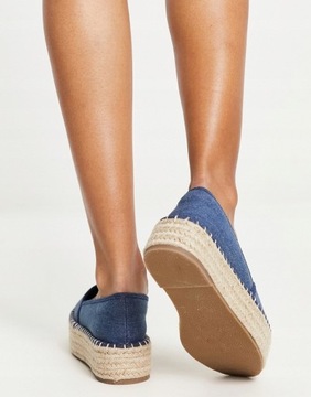 DESIGN JEANSOWE ESPADRYLE NA PLATFORMIE 42