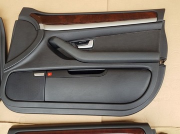 AUDI A8 D3 КОМПЛЕКТ ОБИВКИ ДВЕРЕЙ ОРИГИНАЛ