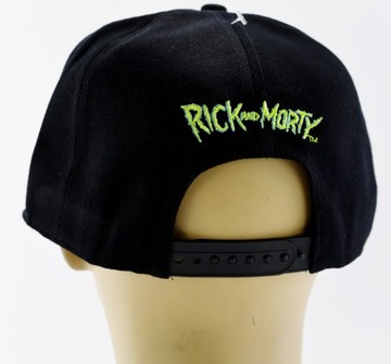 Czapka z prostym daszkiem męska Rick and Morty SNAPBACK 55-60cm czarna HAFT