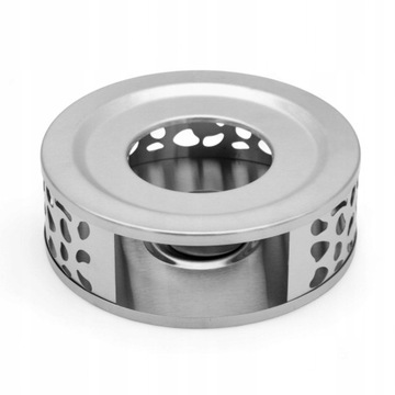 Szklany Dzbanek z Zaparzaczem 2L i Stalowym Podgrzewaczem do Kawy Herbaty