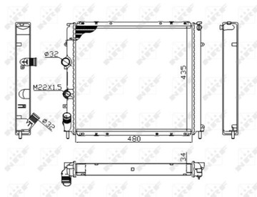 CHLADIČ VODY 58075A NRF RENAULT KANGOO I