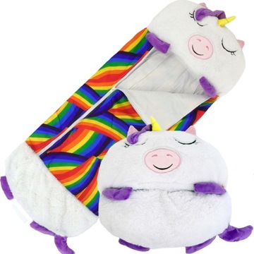 ŚPIWÓR DZIECIĘCY PODUSZKA 2w1 UNICORN 120 cm