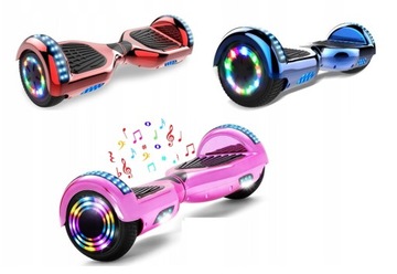 DESKOROLKA ELEKTRYCZNA HOVERBOARD 6,5 CALA BT LED 800W ETUI 3LATA GW SERWIS