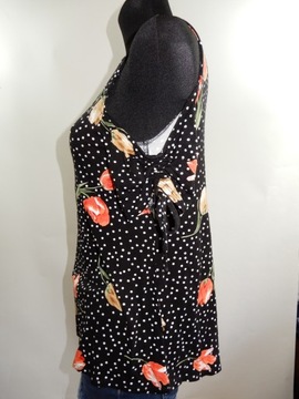 Bluzka czarna w kwiaty groszki Dorothy Perkins 38 M