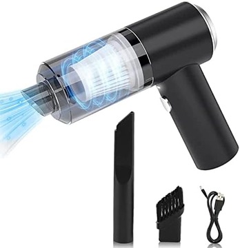 Беспроводной автомобильный пылесос для домашних автомобилей, ручной вентилятор, 2 насадки