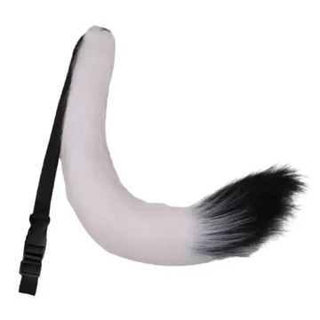 COSPLAY FURRY WŁOCHATY OGON NA GUMCE LIS FUTRZAK 49 cm