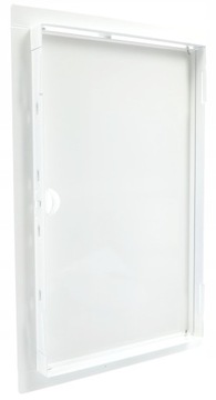 БЕЛАЯ МЕТАЛЛИЧЕСКАЯ ОСМОТР ДВЕРИ С ЗАЩЕЛКОЙ 25x30