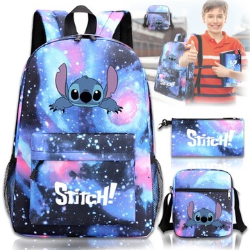 STICH PLECAK SZKOLNY ZESTAW PIÓRNIK TORBA 3W1 Lilo i Stitch, Wielokolorowy