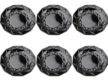 TALERZ TALERZYK DESEROWY 19,5cm ADEL BLACK 6 sztuk