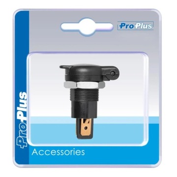 GNIAZDO ZAPALNICZKI DIN MINI TIR 12/24V 16A Z USZCZELKĄ HERMETYCZNE