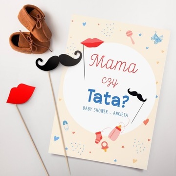 ИГРА «Детский душ» Мама или папа? + карты сверху