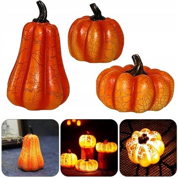 DYNIA HALLOWEEN ŚWIECĄCY OZDOBA LED LAMPA 3 Szt