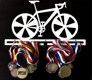 Цельнометаллическая вешалка для медалей для детского MTB ROAD BIKE, белая