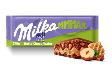 Milka MMMAX duża czekolada mleczna z orzechami Nutty Wafer 270g