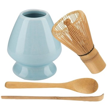 MIOTEŁKA BAMBUSOWA DO MATCHY ZESTAW – CHASEN + ŁYŻKĘ + CHASHAKU + STOJAK