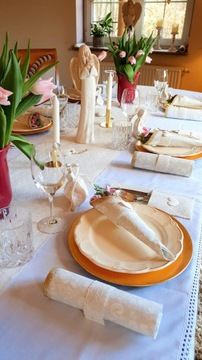 Салфетница тканевая, кружевная, крем для свадебного причастия, 1 шт.