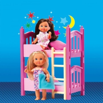 ДВУХЪЯРУСНАЯ КРОВАТЬ ДЛЯ КУКОЛ EVI LOVE РАСКЛАДНАЯ 2 КУКЛЫ