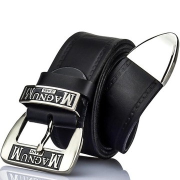 Pasek MĘSKI MAGNUM Szeroki SKÓRA NATURALNA