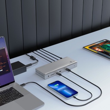 Stacja dokująca WAVLINK Thunderbolt 4 98 W PD, pojedynczy wyświetlacz 8K lub podwójny 4K