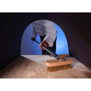 Щетка для чистки духовки для пиццы с медной щетиной, длина 1320 мм - H