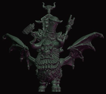 High Priest on Demon Bull - Druk 3D - Minifaktura