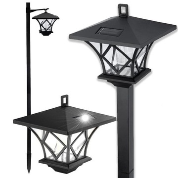 LAMPA SOLARNA OGRODOWA LATARNIA WYSOKA 1,5M SŁUPEK