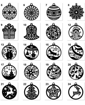 Деревянные игрушки-елочные игрушки, 20 шт - 9 см.