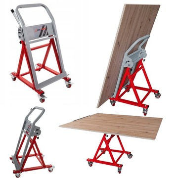 ТЕЛЕЖКА ДЛЯ ТРАНСПОРТИРОВКИ ПЛИТЫ, ВЕРТИКАЛЬНАЯ, ГОРИЗОНТАЛЬНАЯ, МДФ, КОЗЛА, ПОДСТАВКА, 136 кг