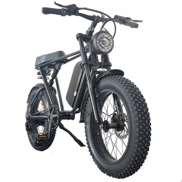 Rower elektryczny Terenowy FREEWAY C91 BLACK 1000W 48V 17.5AH 20 cali